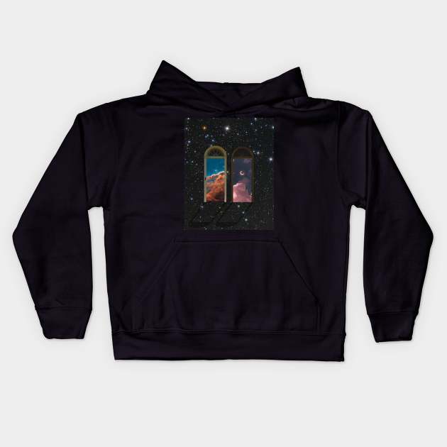 Intergalactic Transit Kids Hoodie by DreamCollage